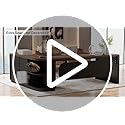Tribesigns 80'' L-Shaped Desk, Large Executive Office Desk with 55'' Drawers Cabinet, Modern Computer Table with Storage Shelves, Business Furniture for Home Office, Walnut & Black
