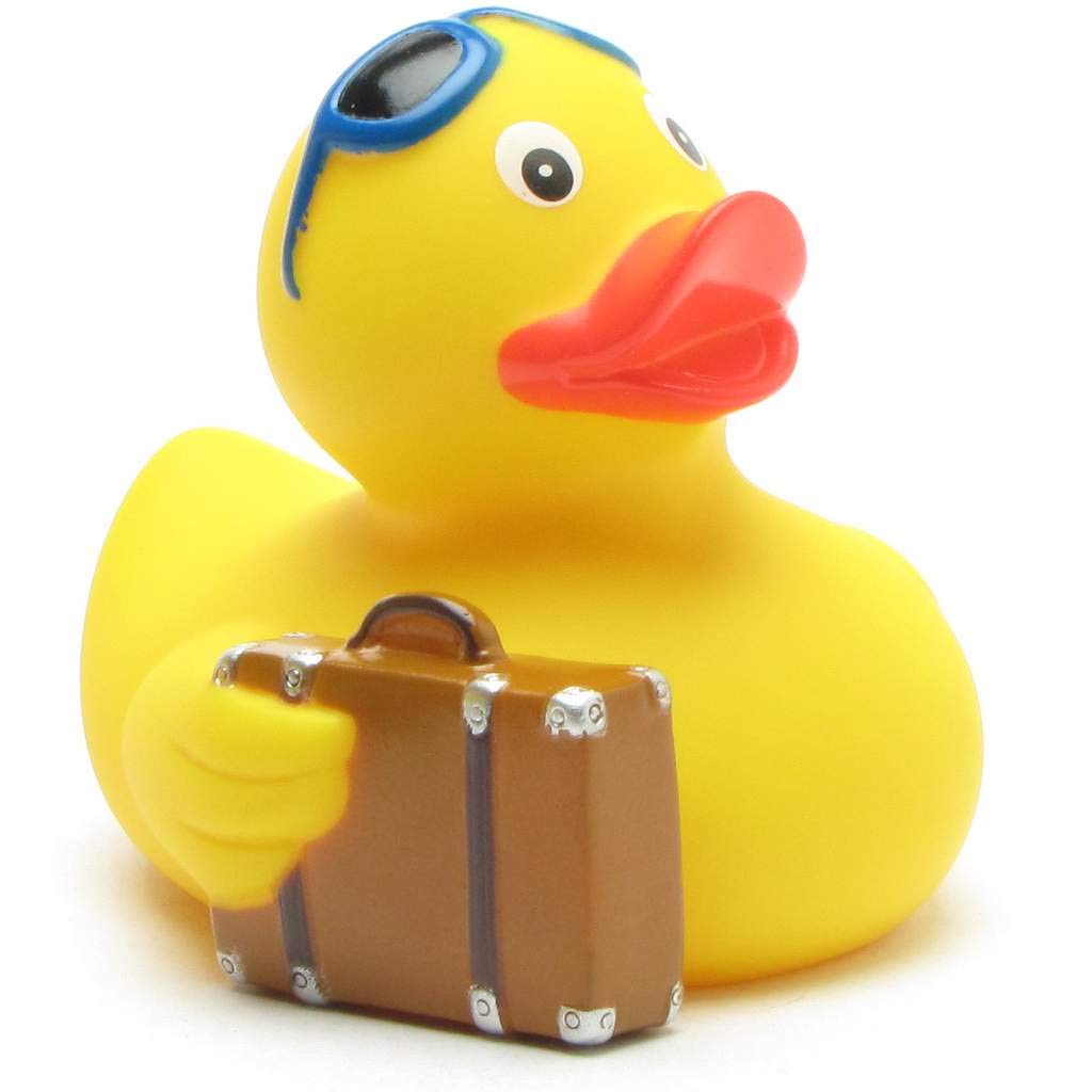 Duckshop I Rubber duck Traveler I Rubber ducky I L: 8 cm