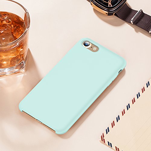 Torras Designed For Iphone Se Case 2Nd/ Iphone 7 Case/Iphone 8, Liquid Silicone Gel Rubber Case Soft Microfiber Compatible With Iphone 8/ Iphone 7/ Iphone Se 2Nd Generation, Mint #TOP6