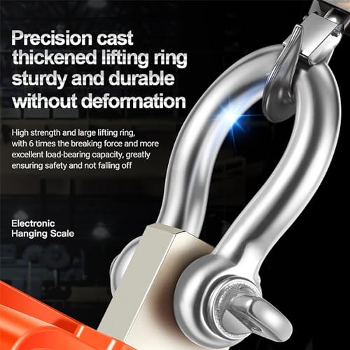 3T Portable Waterproof Crane Scale - Industrial Digital Hanging Scale with LCD Backlight, Unit Change & Zero Function for Construction, Travel, Fishing & Heavy Duty Use