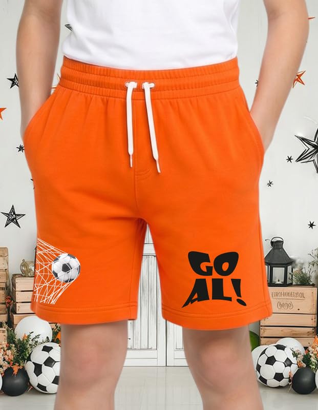 Image of Nusyl Solid & Printed Cotton Blend Shorts for Boys | Comfortable Casual Shorts | Soft Breathable Fabric with Elastic Waistband | Relaxed Fit | 2-16 Years | Multiple Colors