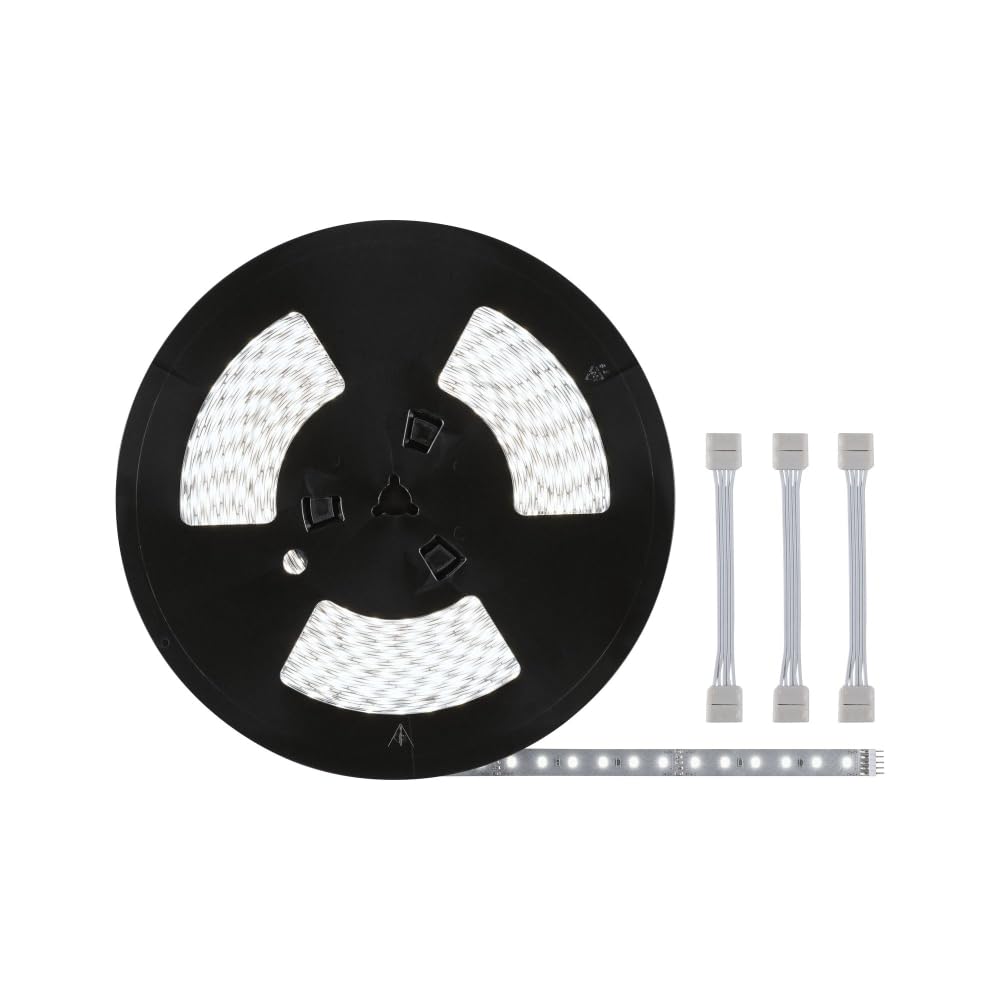 Paulmann 71043 LED Stripe MaxLED 500 20 m Daylight White IP20 Includes 1x 72 Watt Dimmable Silver Plastic 6500 K