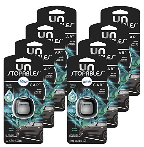 Image of Febreze Car Unstopables Air Freshener Vent Clips, Fresh Scent, 8 Packs