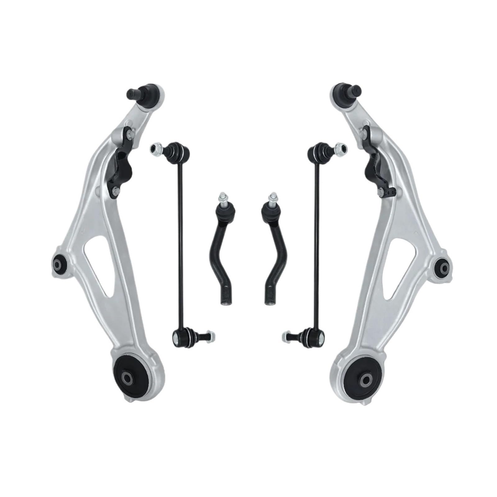 6pcs Front Lower Control Arm Ball Joint Tie Rod End Link Set Compatible For Nissan Pathfinder 2013 2014 2015 2016 2017 2018 2019