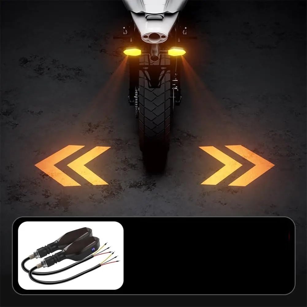 Moto Faros Freno Trasero​ 2 luces LED de intermitente universales para