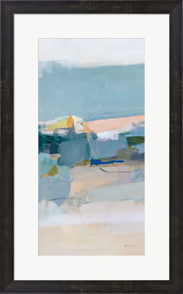 Moab Panel Blue Gray by Pamela Munger Framed Art Print Wall Picture, Espresso Brown Frame, 17 x 27 inches