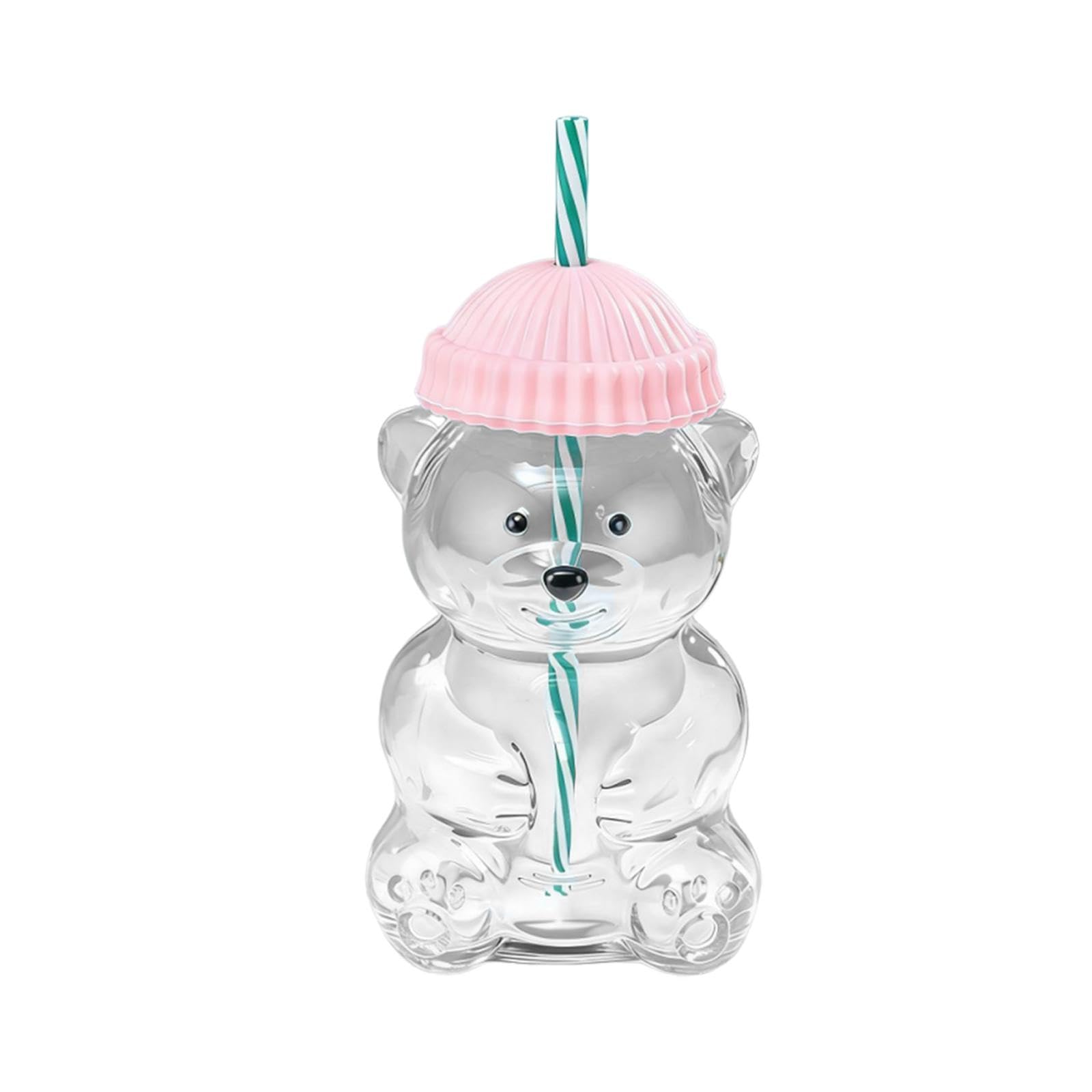 Bear Glass Cup Clear Versatile Empty Juice Bottle for Home Bar Kitchen Party Pink|Home & Garden| Kitchen Dining & Bar| Kitchen Storage & Organization| Food Storage Containers-image-28