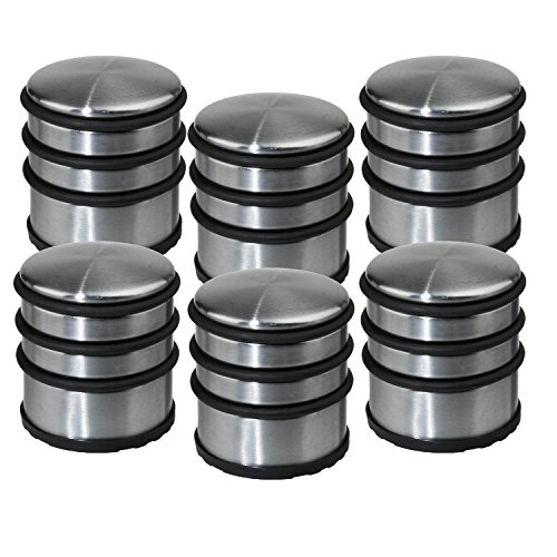 JJA Stop Porte Sol - Lot de 6 Stop-Portes - en Acier Inoxydable- Solide & Pratique (INOX)