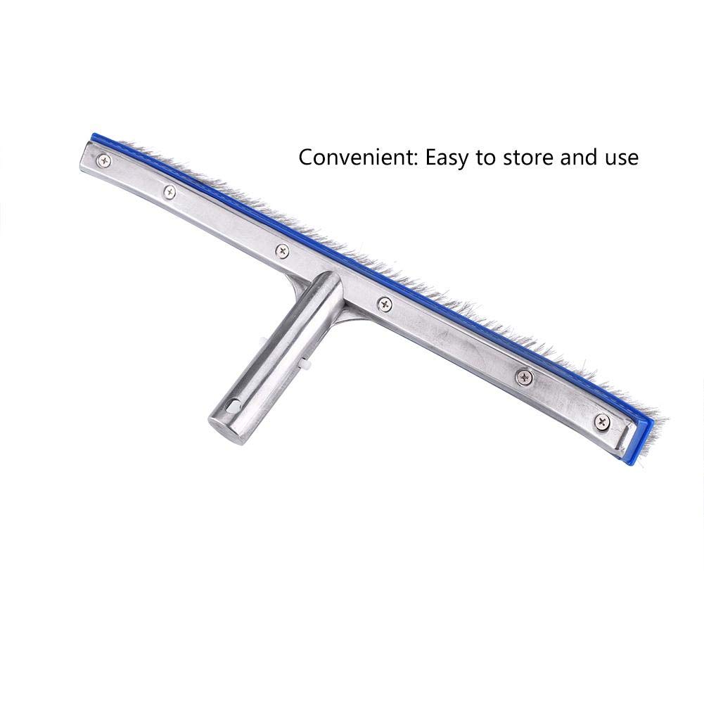 Cepillo para piscina, limpiador de suelo con marco de acero inoxidable para spas y mantenimiento dom¨¦stico