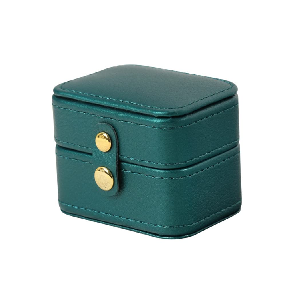 Joyero portátil con solapa, fácil de llevar, pequeño joyero versión coreana, para anillos, pendientes, caja de almacenamiento (D como se muestra en la imagen)