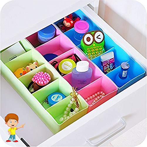 FLIPZON 3 Piece Multipurpose Storage Drawer Socks Undergarments Organizer,(Small) Plastic, Multicolor (Made in India)