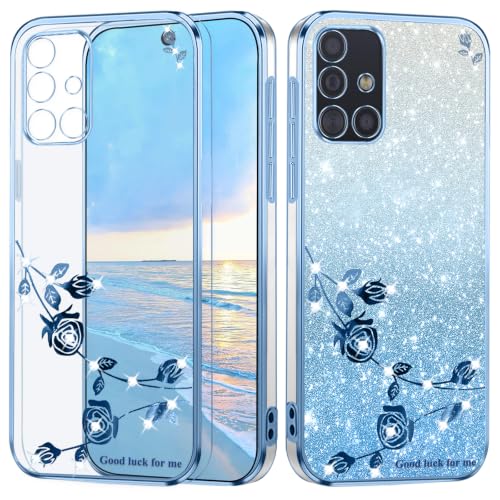 Coque Samsung A51 4G esthétique paillettes : le cadeau floral idéal pour femme