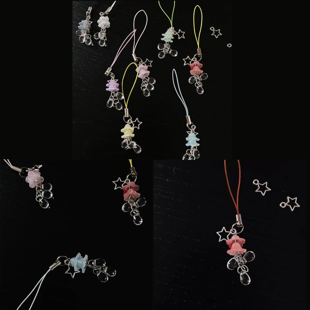 Phone Charm Star Jellyfish Pendant Keychain Phone Chain Strap Lanyard Backpack Ornament Bag Accessory Car Key Holder image 4