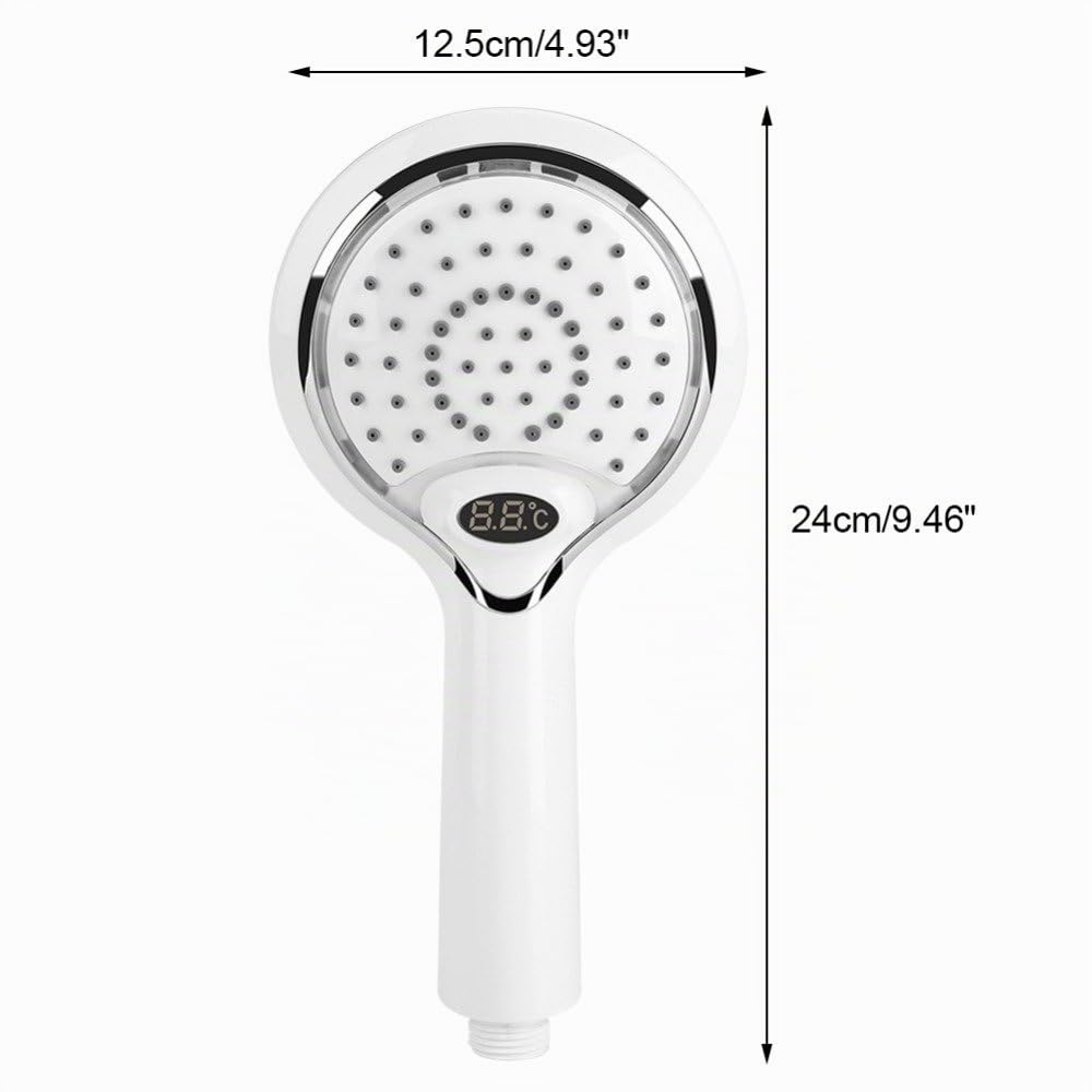 LED-Duschkopf, 3-farbige LED-Handbrause Mit Temperaturregelung Digitaler Temperaturanzeige Wassersparfunktion 3 Duschmodi 95053483 LED-Duschkopf, 3-farbige LED-Handbrause Mit Temperaturregelung Digitaler Temperaturanzeige Wassersparfunktion 3 Duschmodi 95053483