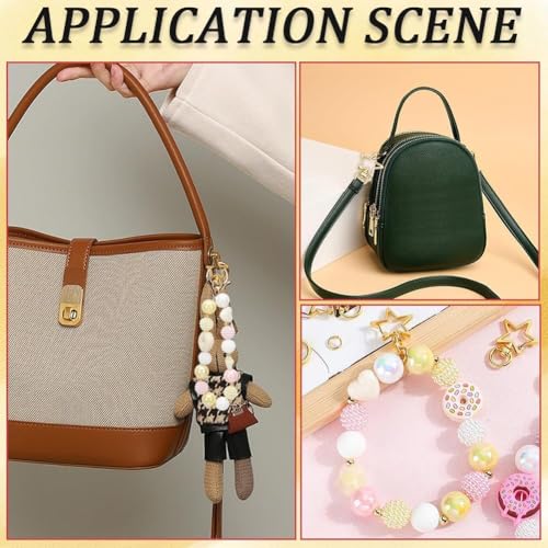 Image of Tia Strap Buckles Metal Clasps Lobster for Handbag, Spring Ring, Purse Dog Hook, Key Chain Swivel Trigger Snap Hook DIY and Purse Making Accessories (6, Golden Star Shape Spring Hook-33x10mm)