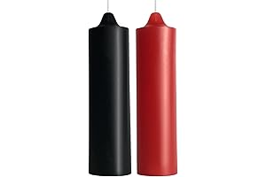 Low Temperature Romantic Candles, Black and Red Set of 2 for Wax...
