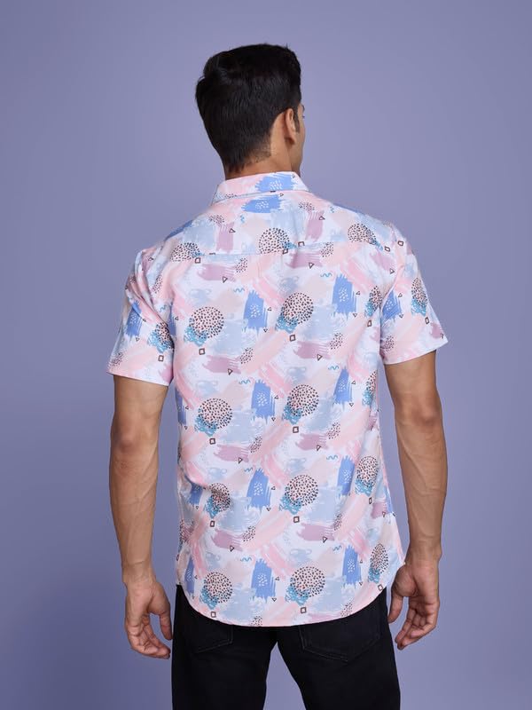 Image of Pinkmint Stylish Shirt for Men ll Printed Half Sleeve Shirt's ll Regular Fit Chest Pocket Shirt