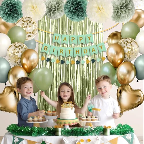 Purple Birthday Decorations for Women Girls, Happy Birthday Party Decorations with Birthday Banner, Purple Balloons, Foil Fringe Curtains, Tissue Paper Pompoms, Heart Garland, Cake Topper - Image 4