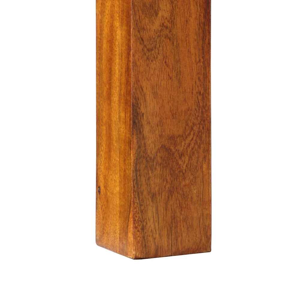 Scrivania con cassetto marrone in legno massello di acacia e legno ingegnerizzato 100 x 50 x 75 cm, postazione lavoro versatile per casa, ufficio, studio