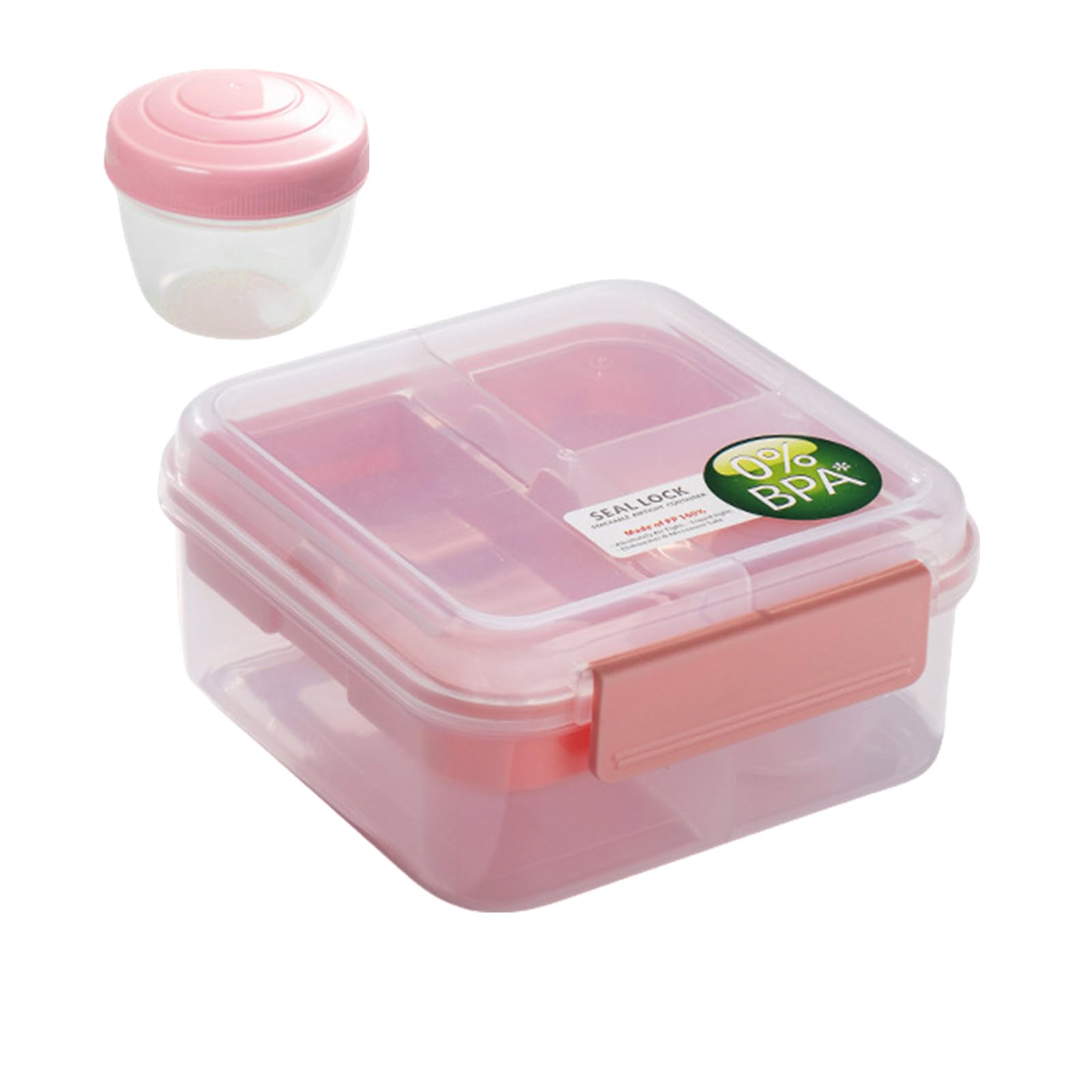 Jazuaiao Portable 2 Layer Meal Container Practical Double Layer Lunch Box for Easy Separation of Meals and Snacks Double Lunch Box