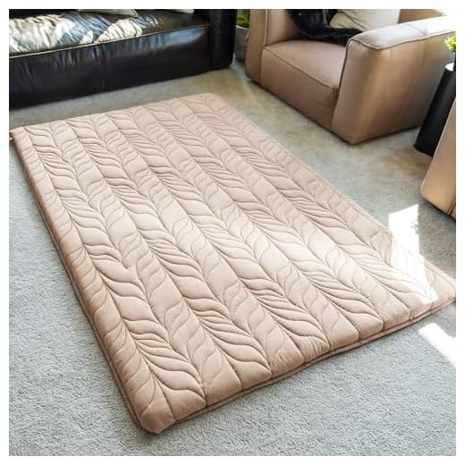 ZonLi Japanese Floor Mattress Futon Mattress Twin Size,Thicken Roll Up Tatami Mat with 100% Cotton Washable Cover,Foldable & Portable Floor Lounger Mattress Sleeping Pad for Camping,Coffee
