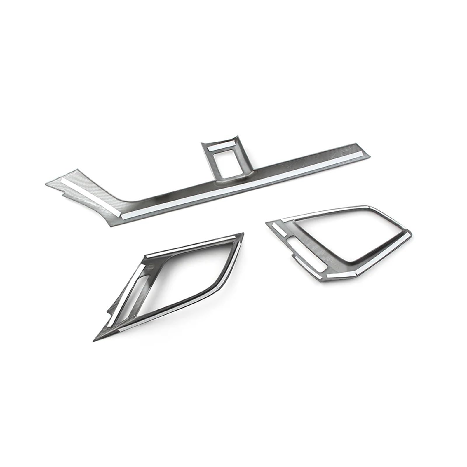 para Civic 10th 2016 2017 2018 2019 2020 3 Unids/Set Cubierta Ventilación Aire para Salpicadero Coche RHD ABS Estilo Fibra Carbono Control Central Pegatina Interiores Centrales