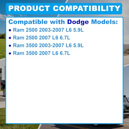 Bomba de vacío mecánica 64-1027 compatible con Dodge Ram 2500 y 3500 (2003-2007) L6 5.9L y 6.7L, reemplaza 5102084AA miniatura 3