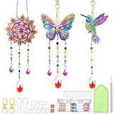 Kits de artesanato para meninas de 8 a 12 anos, kit de sino de vento de arte de diamante DIY para crianças de 6 a 8 anos, presente de aniversário para adolescentes de 6, 7, 8, 9, 10, 11, 12 anos