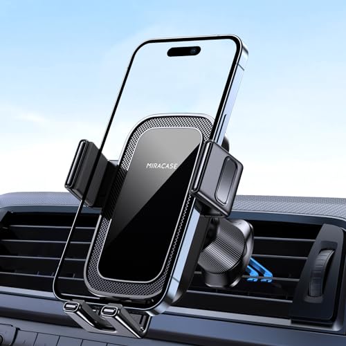 Miracase Handyhalterung Auto Rutschfester KFZ Handyhalter fürs Auto Lüftungsschlitze, Universelle Smartphone Auto Halterung für iPhone/Huawei usw