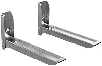 Suporte de Parede Para Fornos e Micro-ondas em Aço Carbono, Comprimento Ajustável, Design Slim e Instalação Prática, Cinza, MW05SL, ELG