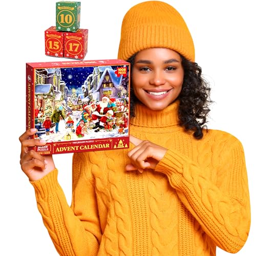 ZIZZ Puzzles Advent Calendar 2025 - Christmas Advent Calendar Puzzle 1008 Piece for Adult Christmas Gifts, Christmas Countdown Calendar 2024 Jigsaw Puzzle Toy for Christmas Home Decoration