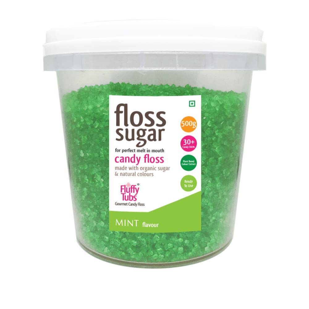 Floss Sugar/Cotton Candy Sugar/Flavoured Sugar Mint Flavour 500gms (Organic Sugar & Natural Colours) (B08QHTGTHJ) Amazon Price History, Amazon Price Tracker