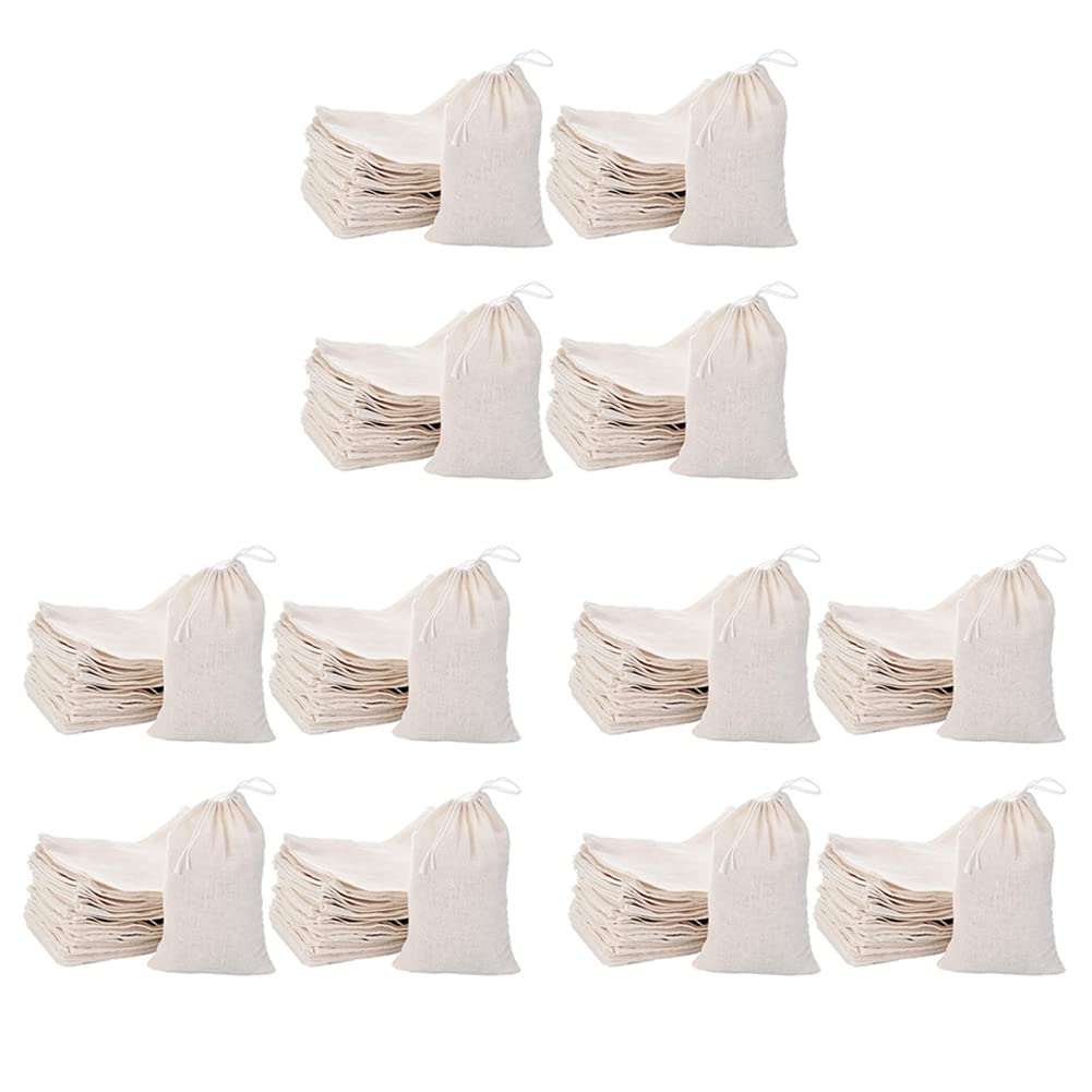 Paquet de 600 en Mousseline de Coton, Sac de Sachet, de Cordon Polyvalents (4 x 6 Pouces)