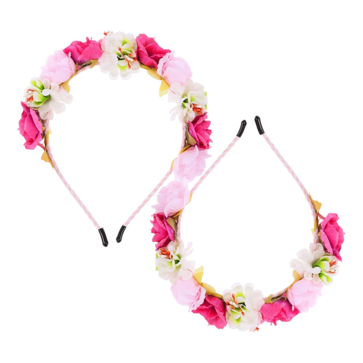 VICASKY 10 Stück Realistischer Blumenkranz Kunstblumen Haarkranz Stirnband für Frauen Mädchen Hochzeit Party Festival Accessoire Natürlicher Look Langlebig