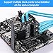 BEYIMEI PCIe SATA Card 8 Ports, with 8 SATA Cables, Power Splitter Cable andLow Profile Bracket, 3.0 Controller Expansion PCI-E X1 3.0 Gen3 (6Gbps) Controller Card (ASM1064+JMB575)