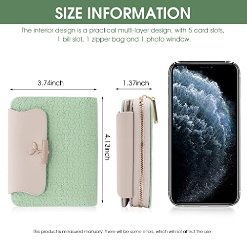 Image of PALAY Small Wallet For Women PU Leather Purse with Zipper Bifold Card Coin Holder Cash Bag Clutch Wallet Fashion Women Wallet Purse Gift Wallet for Girl