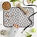 Bone Dry Machine Washable, Ultra Absorbent Pet Mat, 12x18, Gray Lattice