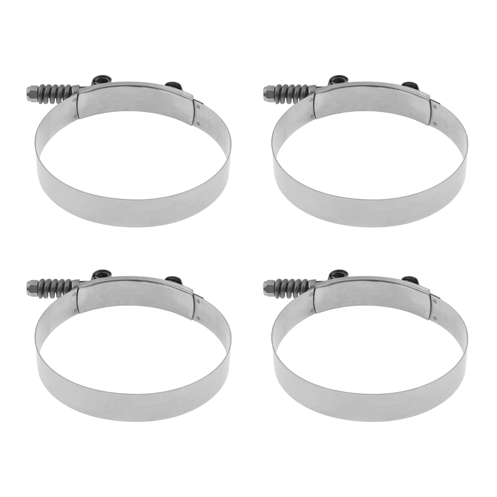 Spring Loaded T-Bolt Clamp,4PCS T-Bolt Exhaust Clamps,SAFYY SUS304 Intake Intercooler Hose Clamp Engine Hose Clamp Pipe Tube Clamp for DIY Turbo,Intercooler,Intake (93-101mm/3.66-3.98