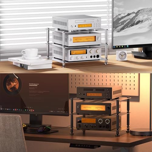 Gabinete multimedia de 3 niveles y soporte apilable de audio 2