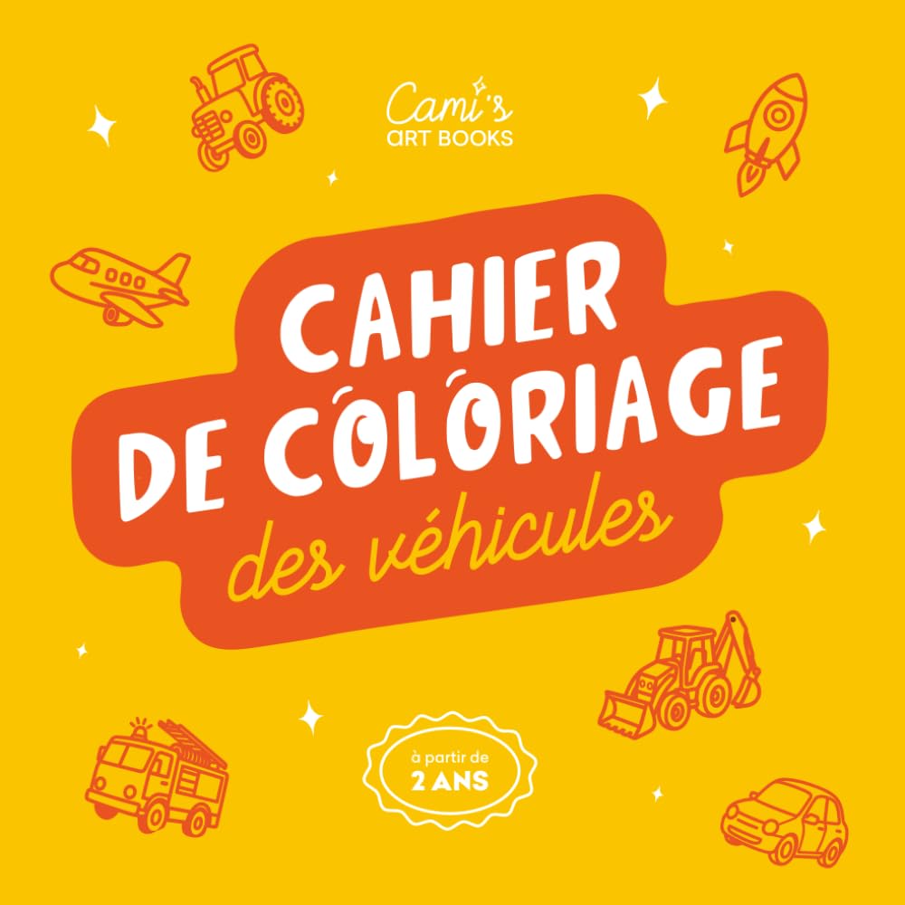 Cahier de coloriage des véhicules