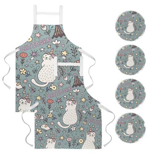 Tablier de cuisine pour restaurant lot de 2 avec broches anti-taches