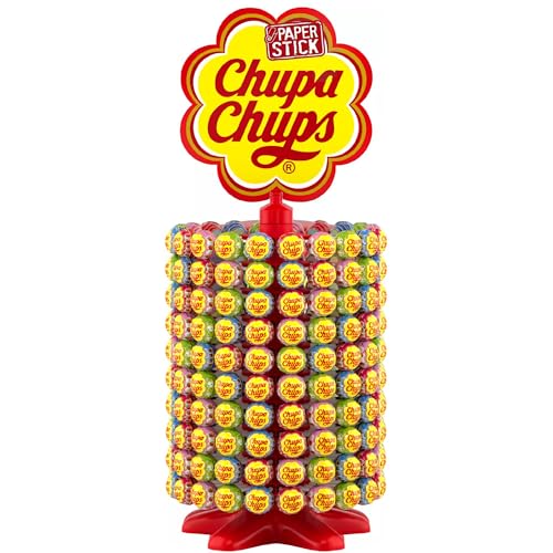 CHUPA CHUPS - Assorted Lollipop Carousel - 7 Classic Flavours - 200 Lollies