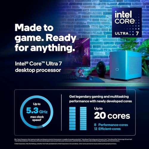 Image of Cooler Master NR2 Pro Mini ITX - Intel Ultra 7 265F 2.4GHz (5.3 GHz Turbo) | Gigabyte RTX 5070 16GB & B860I AORUS PRO ICE| 32GB DDR5 6000MHz | 2TB Gen4 M.2 | WiFi | Windows 11 | 280mm AIO Gaming PC