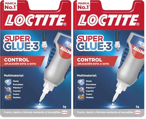 Loctite Super Glue-3 Control - Adhesivo (Paquete de 2)