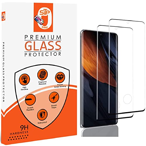 Image of STP FEEL Advanced Black Border Tempered Glass Protector For Samsung Galaxy S20 Ultra (6.9 Inch) | Full Glue Edge to Edge Screen Protector Guard Protector, Pack of 1