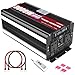 LVYUAN 3000W Power Inverter DC 12V to 240V AC Converter 6000W Peak with 2 AC Sockets 1 USB, LCD Display and Wireless Remote Control, for Car Caravan Camping Boat Converter