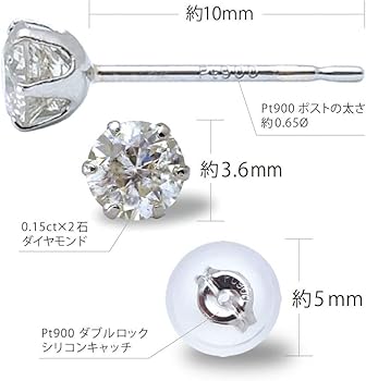 N*読様 Pt900 フープ ピアス ダイヤ計0.3ct エタニティ プラチナ N*読