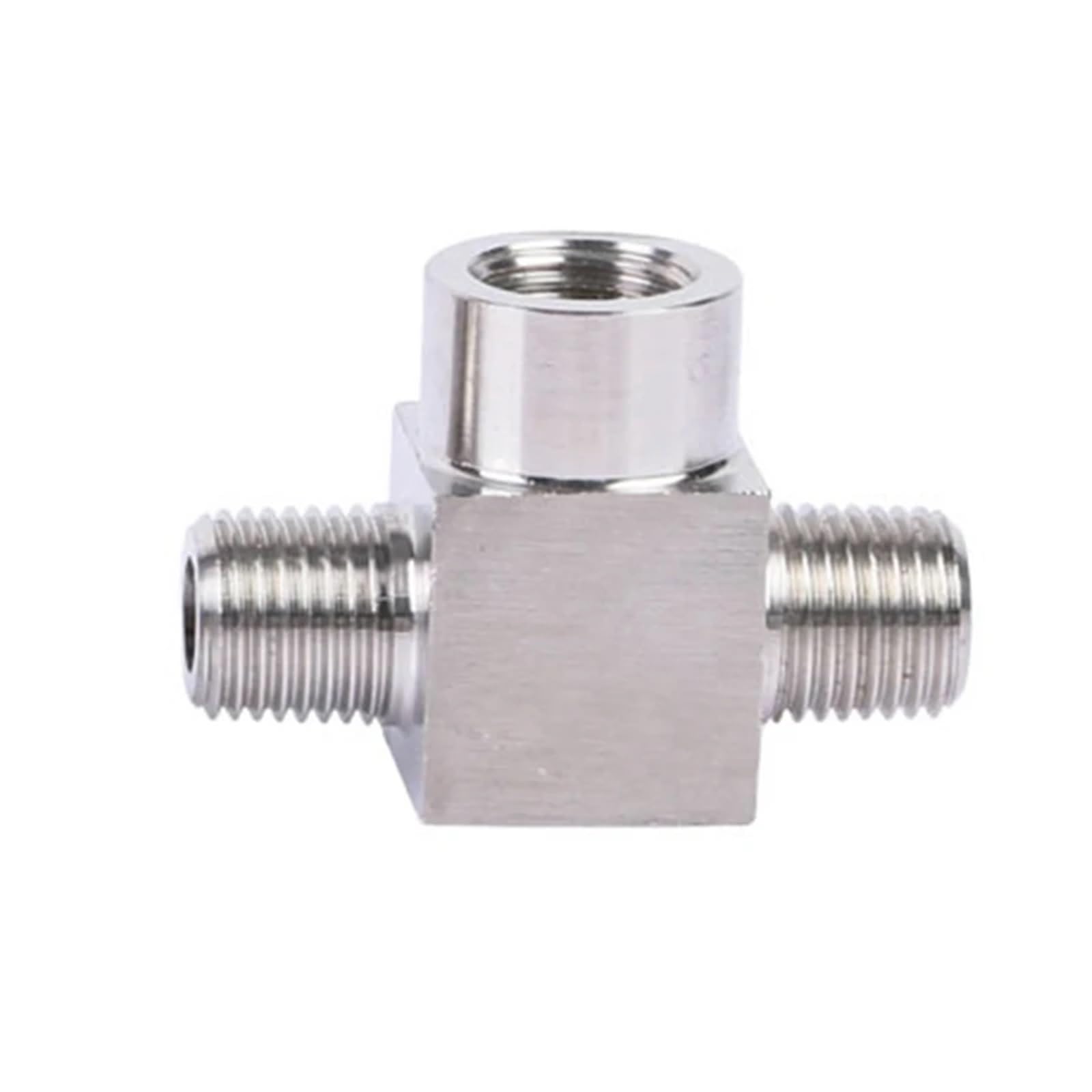 Te de tres vias de alta presion contra fugas con rosca BSPP y NPT