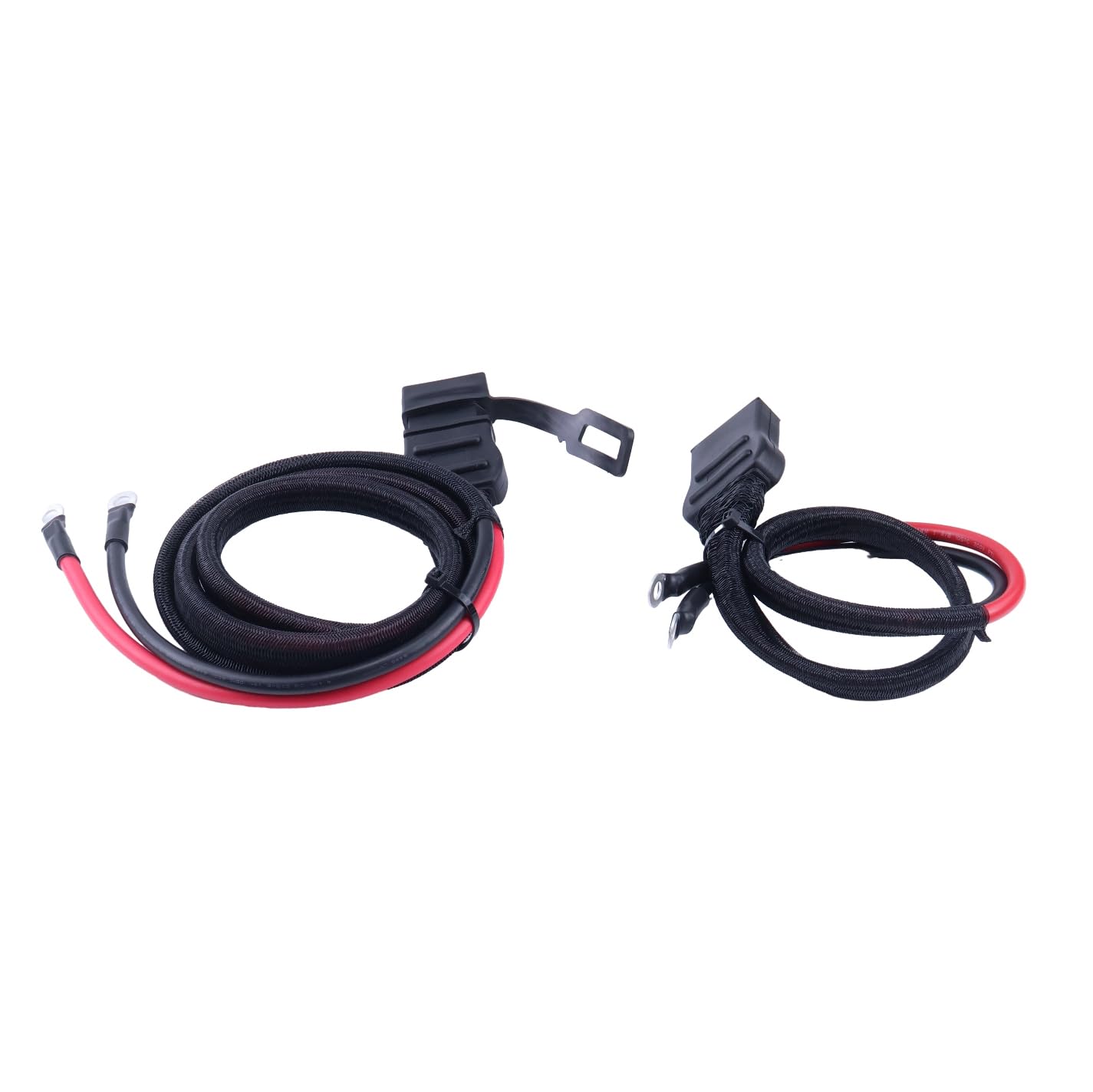 ZTUOAUMA 2-Pin Battery Cable Harness Kit 63411 Plow Side 21294 8245 Truck Side 61169 8274 with Duct Cap and Strap Ties Compatible with Western Fisher Snow Plows
