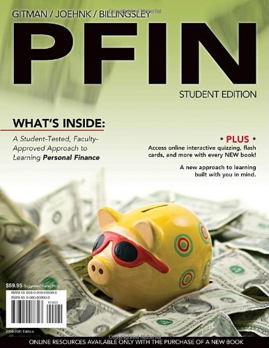 PFIN (with Review Cards and CourseMate Printed Access Card) (Available Titles CourseMate) by Lawrence J. Gitman (2010-03-29)